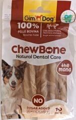 5 li Paket Gimdog ChewBone Sticks Burgu Köpek Çiğneme Kemiği 5’’ 9-10 mm 80 Gr 10lu Naturel dental care