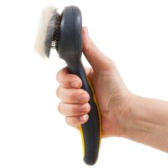 JW Gripsfot Basmalı Köpek Tarağı – Ergonomik Tüy Temizleyici Fırça Küçük Boy (25x13x7 cm)