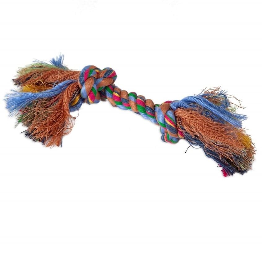 Booda İki Düğümlü Küçük Boy Köpek Çekiştirme Halatı – Pamuk Diş İpi Oyuncak
