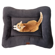 ElfinPAWS 75x95 cm Su Geçirmez Alezli Çift Taraflı Köpek Yatağı Kedi Yatağı – Antrasit