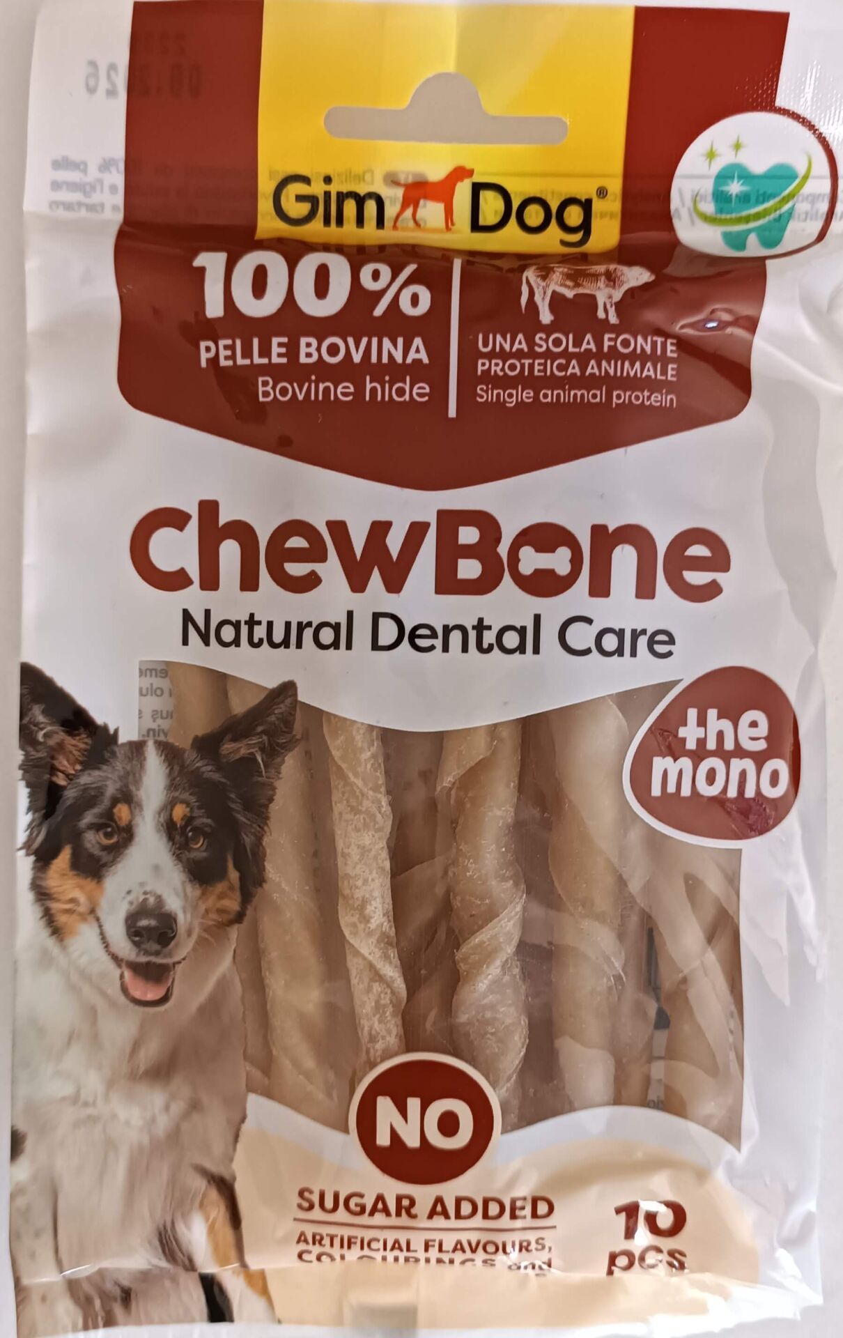 Gimdog Chew Bone Naturel Burgu Köpek Çiğneme Kemiği – 10'lu Paket